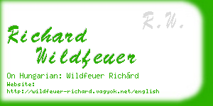 richard wildfeuer business card